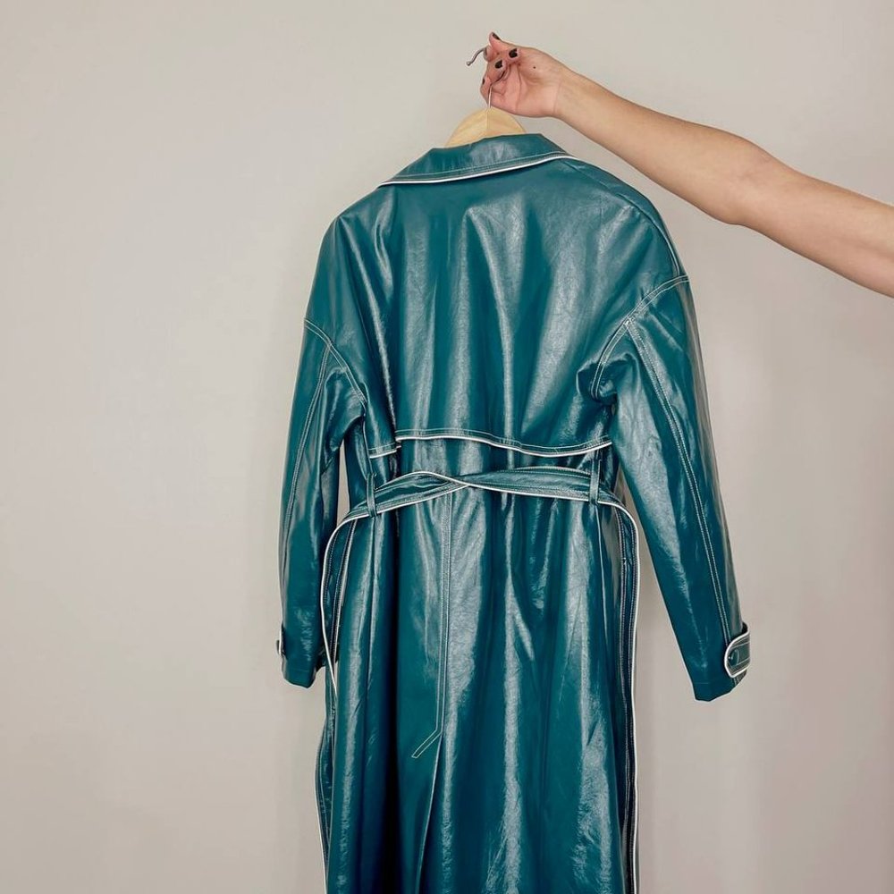 Green long jacket - Picture 4 of 7